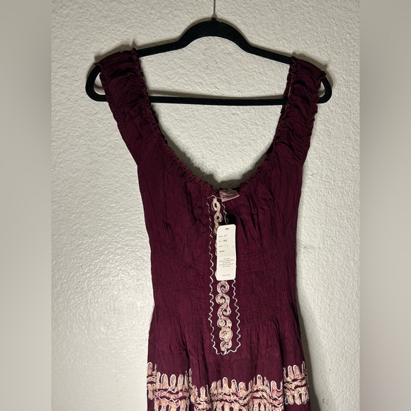 NWT Advance Apparel Burgundy Free Size Dress Fairy Grudge Whimsigoth Holiday - Picture 11 of 12